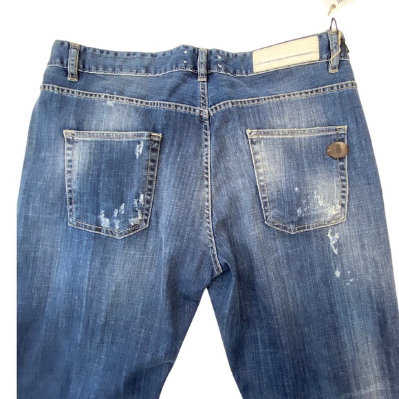 Premium Mood Denim Superior Jeans, Distressed, Button Fly, Slim, Made in Italy - Picture 4 of 16